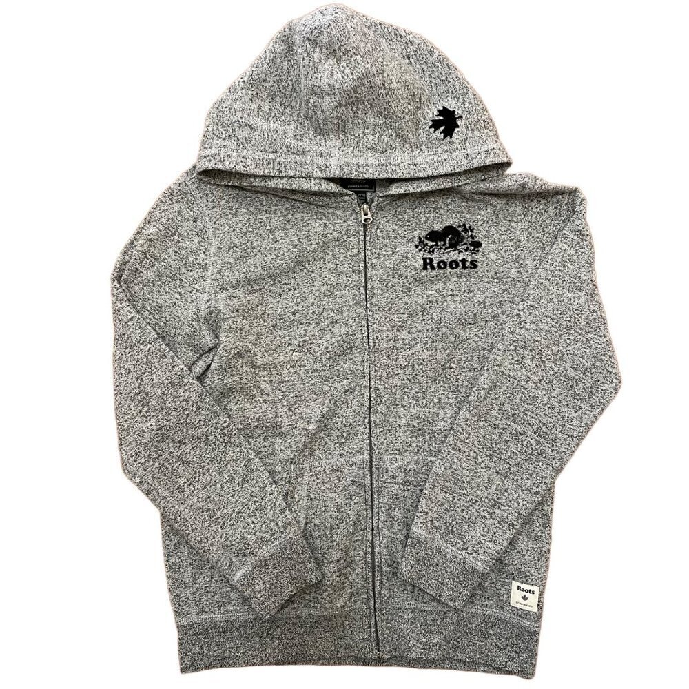 Roots Salt & Pepper Full Zip Hoodie Youth Size XXL Black & White